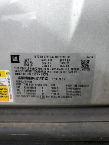 2017 CHEVROLET TRAVERSE L - 1GNKVHKD4HJ143152