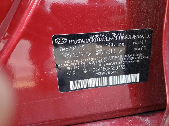 2016 HYUNDAI SONATA SE - 5NPE24AF8GH359359