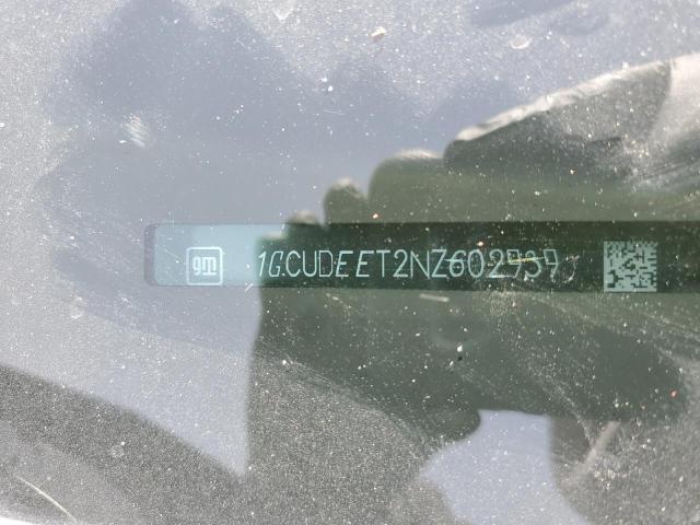 2022 CHEVROLET SILVERADO 1GCUDEET2NZ602939