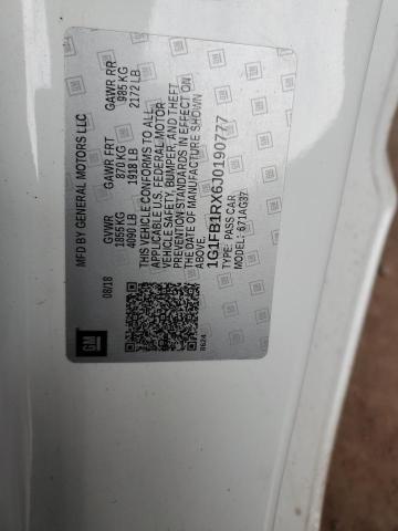 2018 CHEVROLET CAMARO LT 1G1FB1RX6J0190777