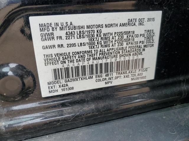 2015 MITSUBISHI OUTLANDER - 4A4AP4AU1FE056395
