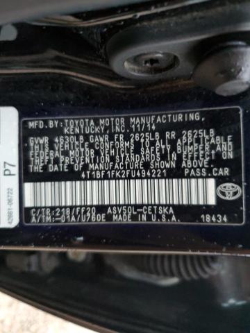 2015 TOYOTA CAMRY LE - 4T1BF1FK2FU494221