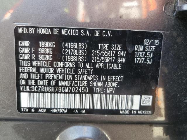 2016 HONDA HR-V EXL - 3CZRU6H79GM702450