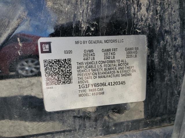 2020 CHEVROLET BOLT EV LT 1G1FY6S06L4120345