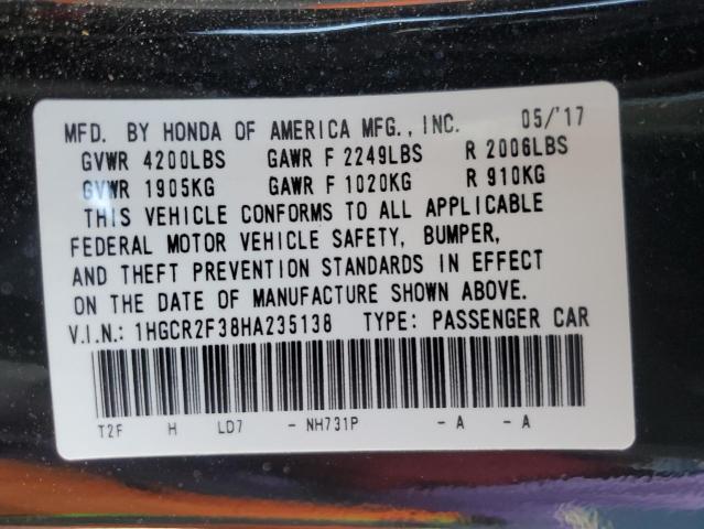 2017 HONDA ACCORD LX 1HGCR2F38HA235138