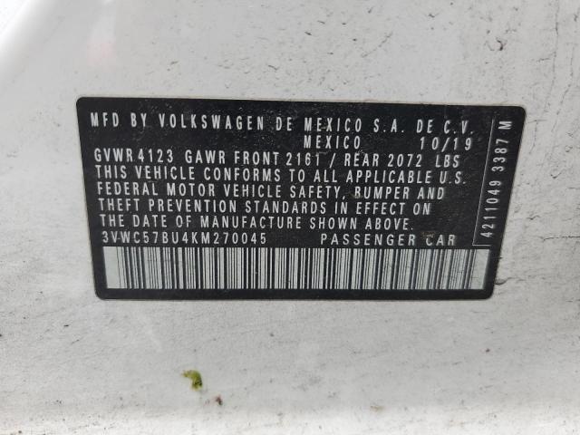 2019 VOLKSWAGEN JETTA S 3VWC57BU4KM270045