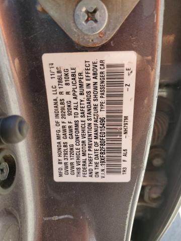 2015 HONDA CIVIC EX - 19XFB2F80FE015496