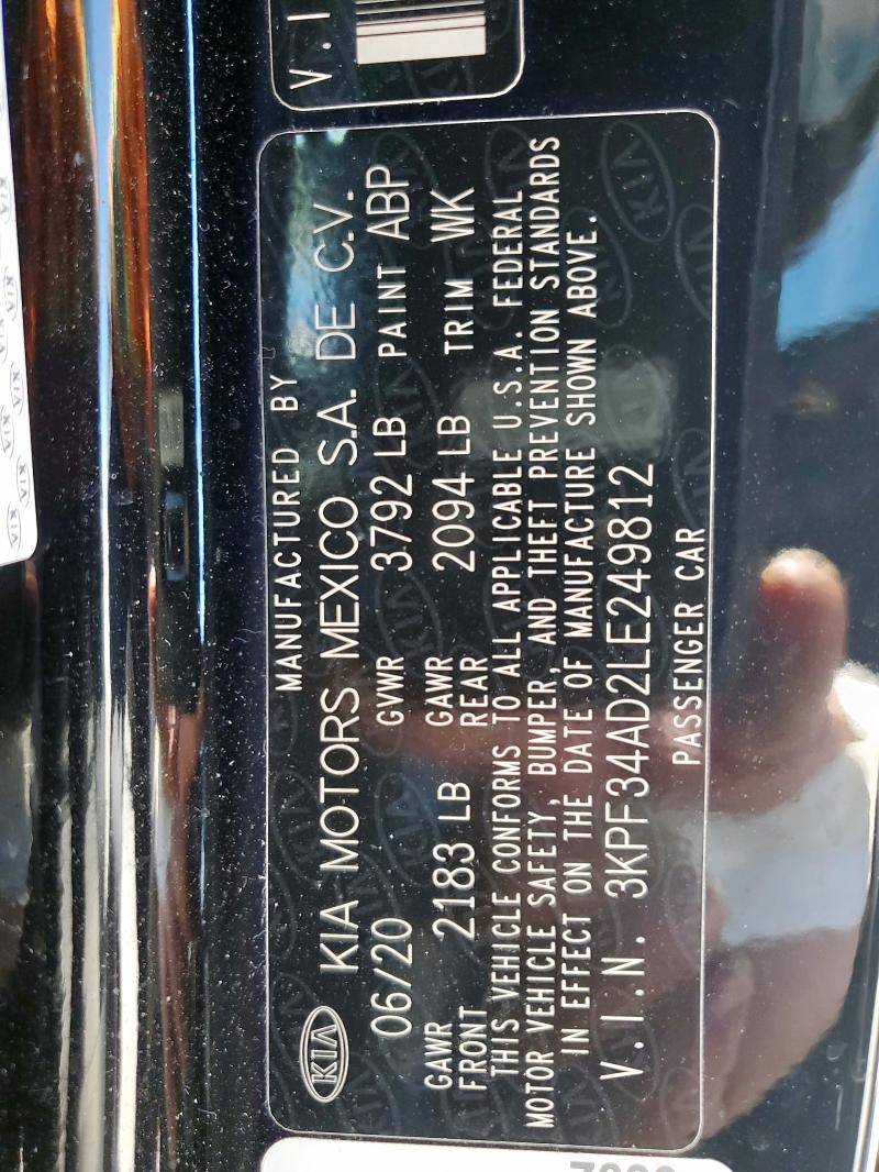 2020 KIA FORTE GT L - 3KPF34AD2LE249812