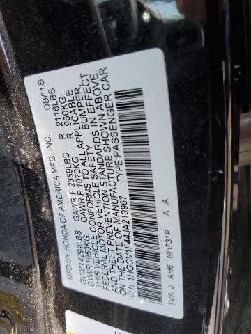 2018 HONDA ACCORD EX 1HGCV1F44JA210967