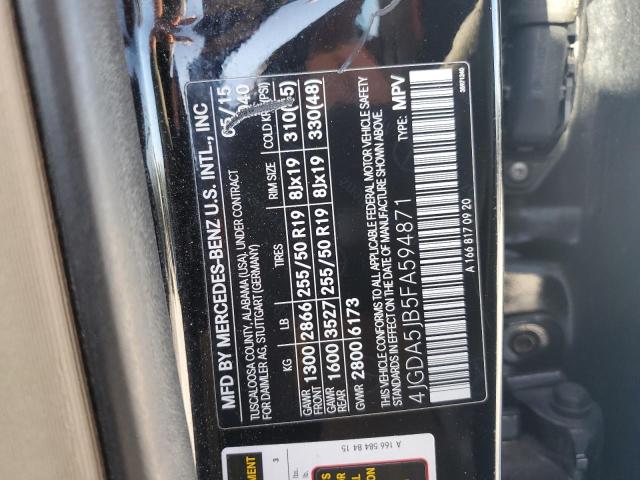 2015 MERCEDES-BENZ ML 350 - 4JGDA5JB5FA594871