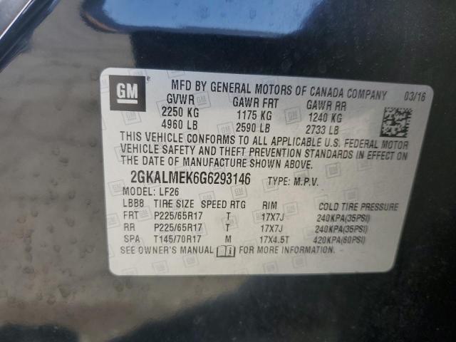 2016 GMC TERRAIN SL 2GKALMEK6G6293146