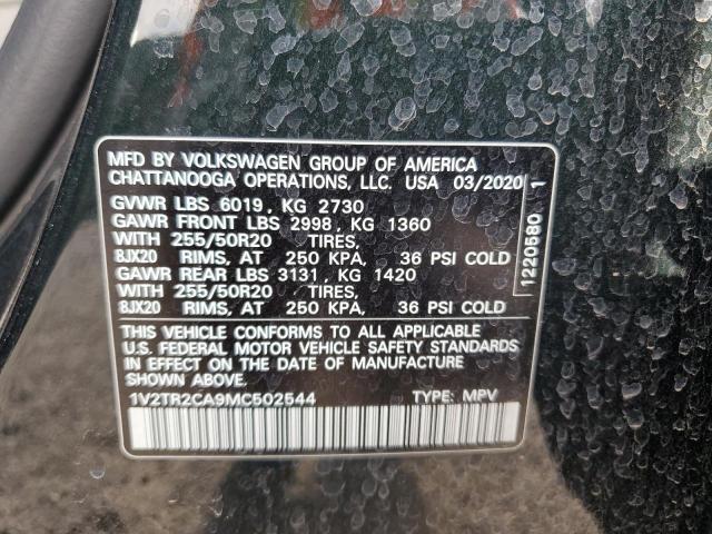 2021 VOLKSWAGEN ATLAS SEL - 1V2TR2CA9MC502544