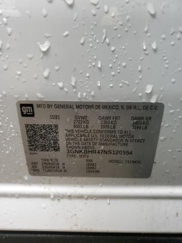 2022 CHEVROLET BLAZER 2LT 3GNKBHR47NS120554