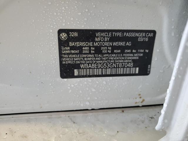 2016 BMW 328 I SULE - WBA8E9G53GNT87048