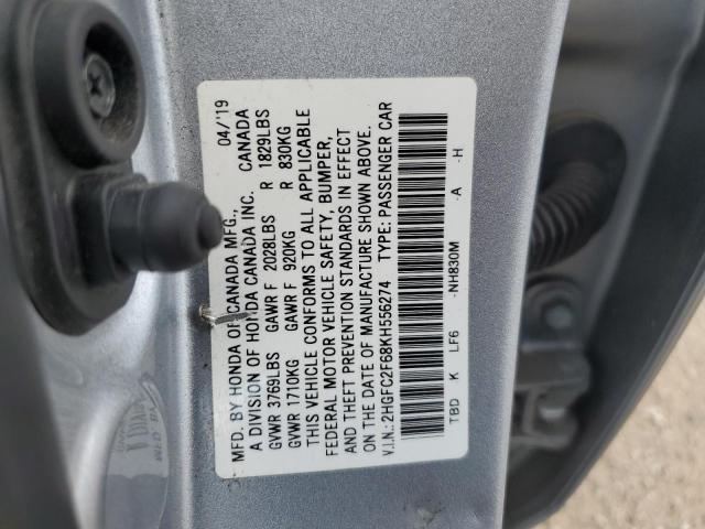 2019 HONDA CIVIC LX - 2HGFC2F68KH556274