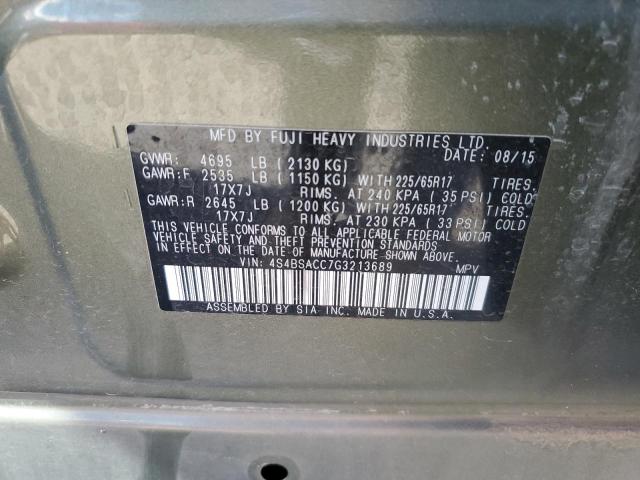 2016 SUBARU OUTBACK 2. - 4S4BSACC7G3213689