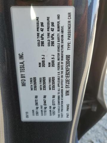 2019 TESLA MODEL 3 5YJ3E1EB2KF530490