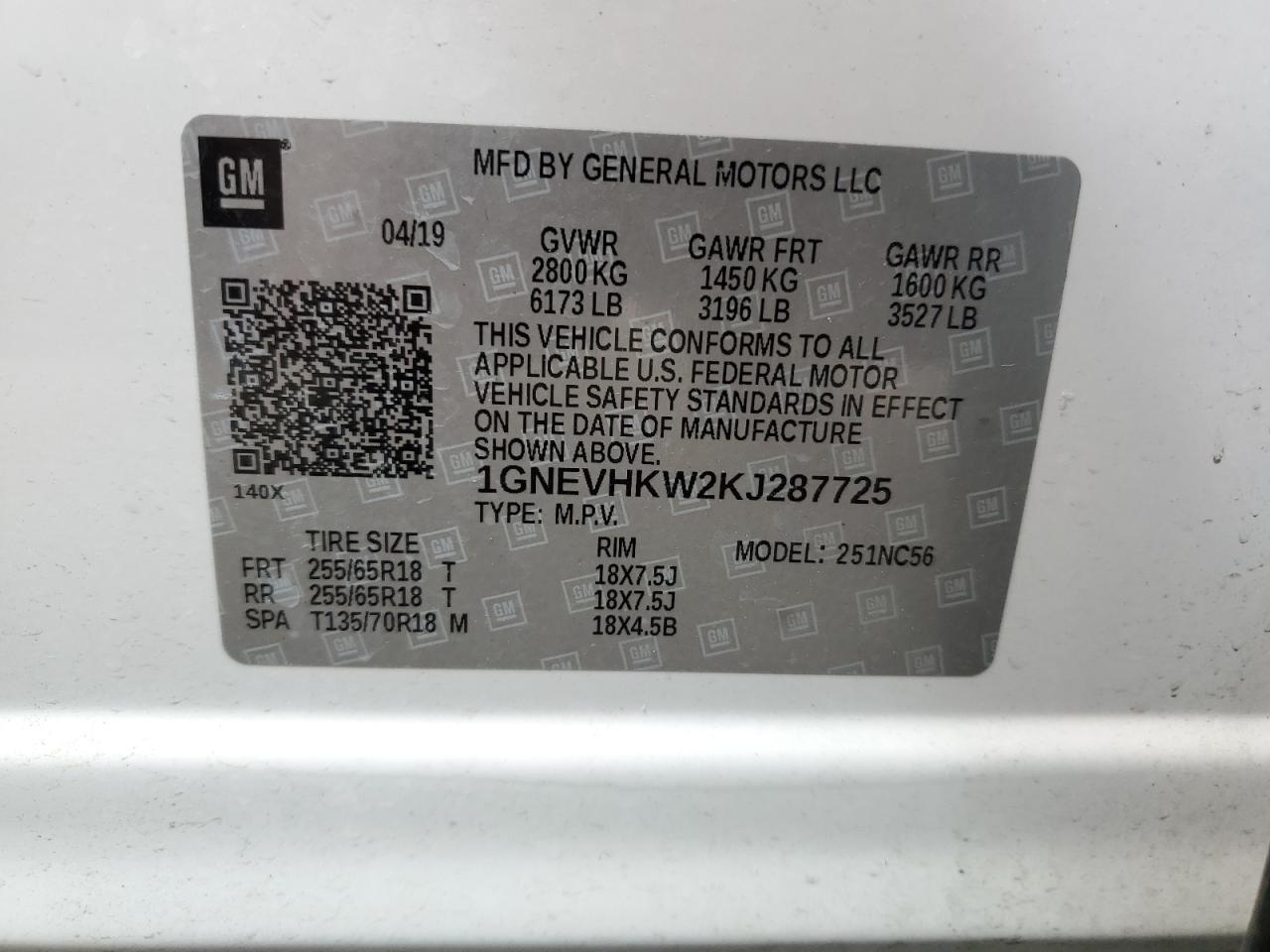 CHEVROLET TRAVERSE LT