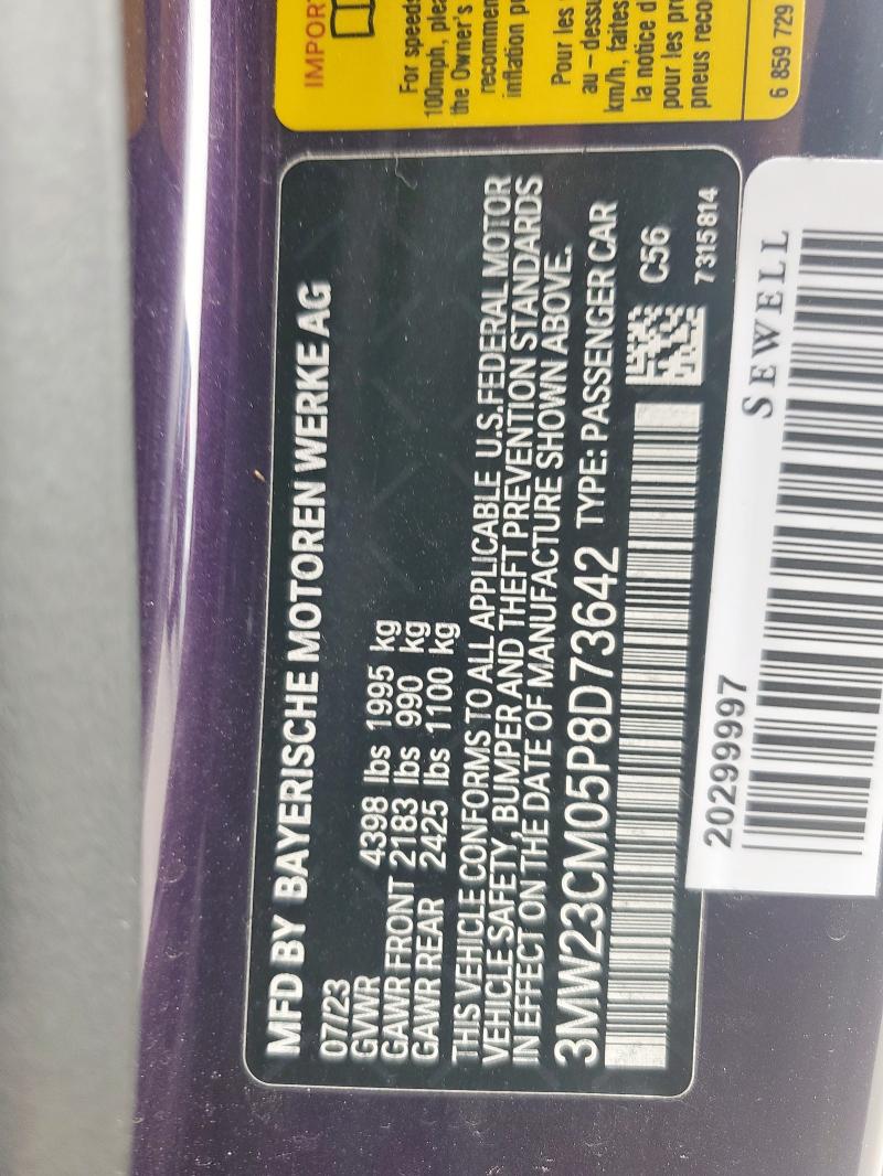2023 BMW 230I - 3MW23CM05P8D73642