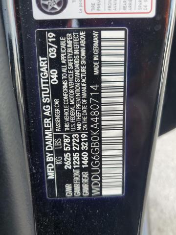2019 MERCEDES-BENZ S 450 WDDUG6GB0KA480714