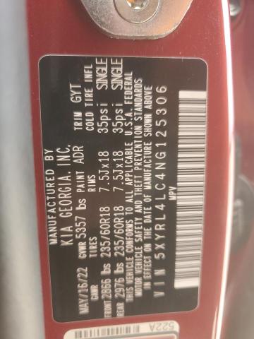 2022 KIA SORENTO S 5XYRL4LC4NG125306