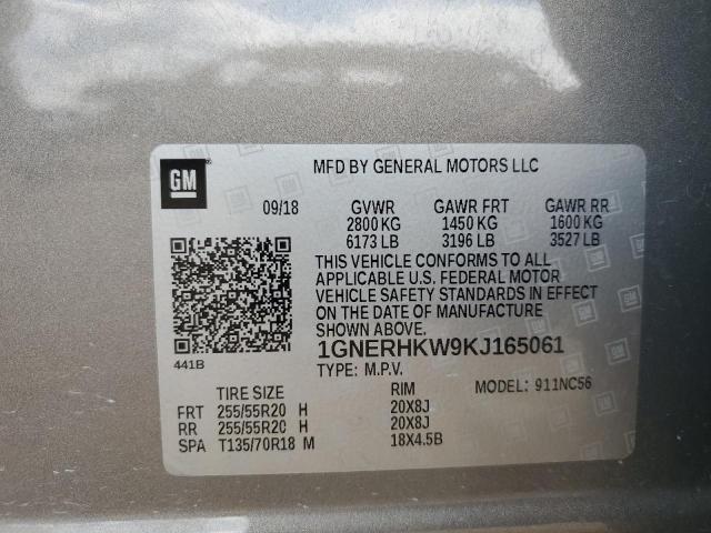 2019 CHEVROLET TRAVERSE L 1GNERHKW9KJ165061