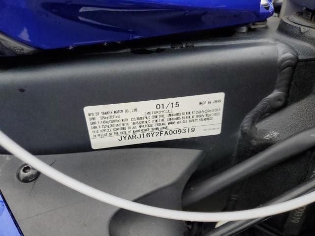 2015 YAMAHA YZFR6 C JYARJ16Y2FA009319