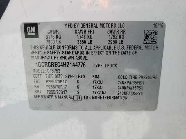 2017 CHEVROLET SILVERADO - 1GCRCREC4HZ144776