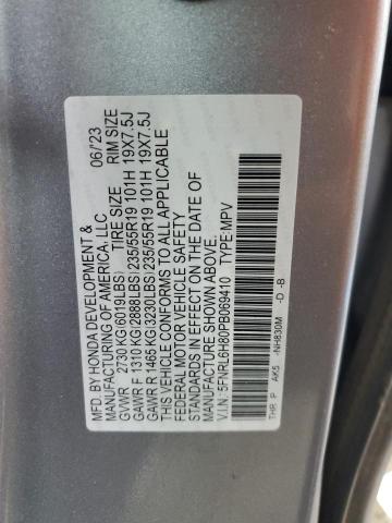 2023 HONDA ODYSSEY TO 5FNRL6H80PB069410