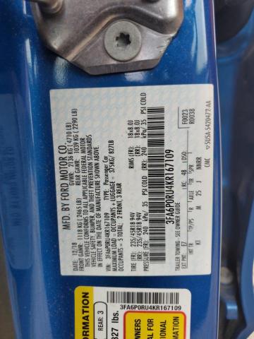 2019 FORD FUSION TIT 3FA6P0RU4KR167109
