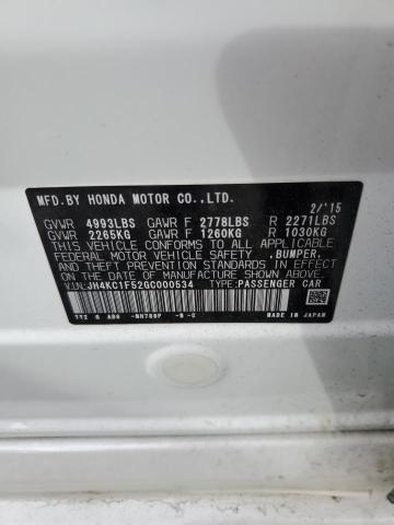 2016 ACURA RLX TECH - JH4KC1F52GC000534