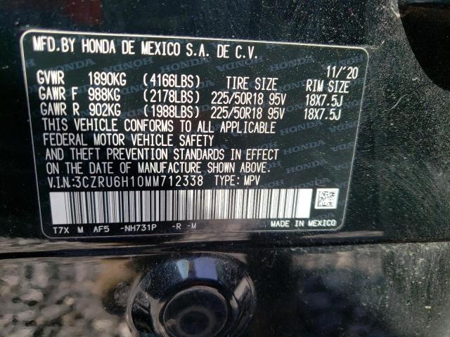 2021 HONDA HR-V SPORT 3CZRU6H10MM712338