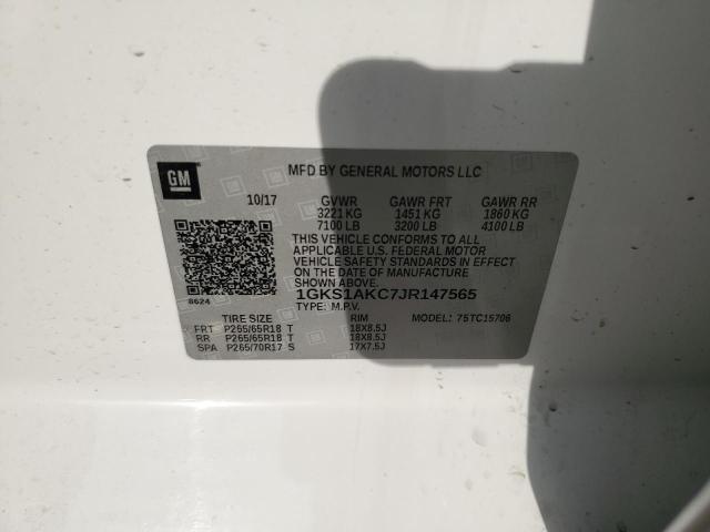 2018 GMC YUKON SLE 1GKS1AKC7JR147565