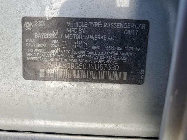 2018 BMW 330 XI - WBA8D9G50JNU67630