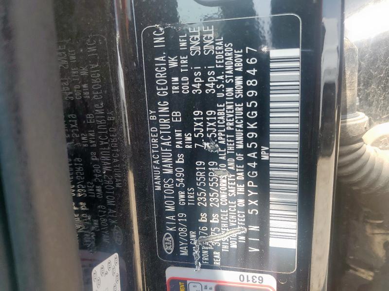 2019 KIA SORENTO LX - 5XYPG4A59KG598467