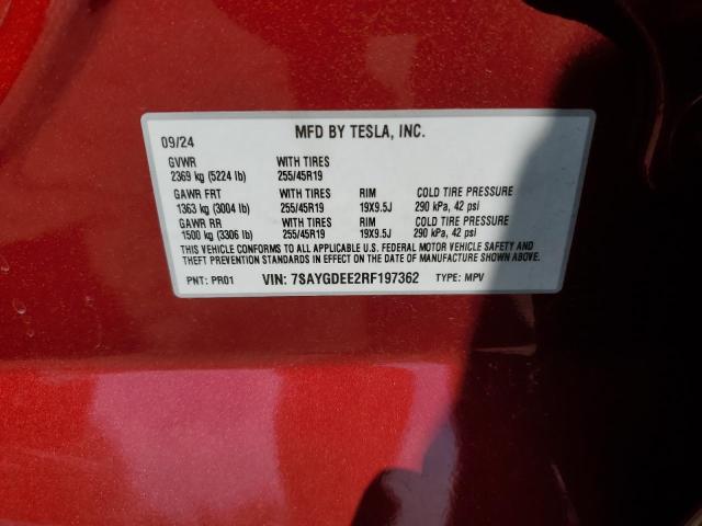2024 TESLA MODEL Y - 7SAYGDEE2RF197362