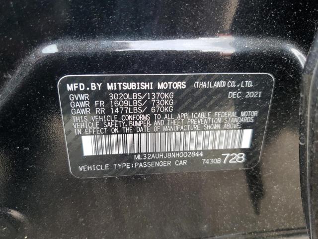 2022 MITSUBISHI MIRAGE ES - ML32AUHJ8NH002844