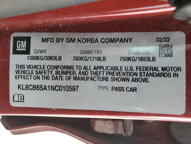 2022 CHEVROLET SPARK LS KL8CB6SA1NC010597