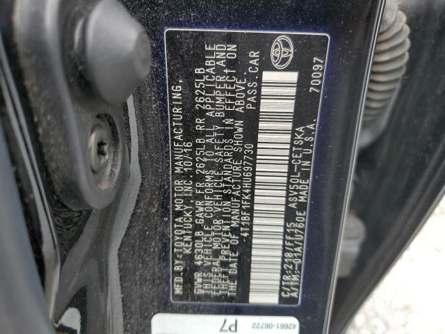2017 TOYOTA CAMRY LE 4T1BF1FK4HU697730