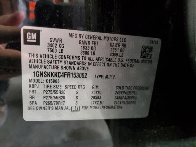 2015 CHEVROLET SUBURBAN K - 1GNSKKKC4FR153062