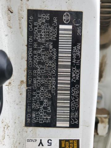 2016 TOYOTA PRIUS - JTDKBRFU9G3519669