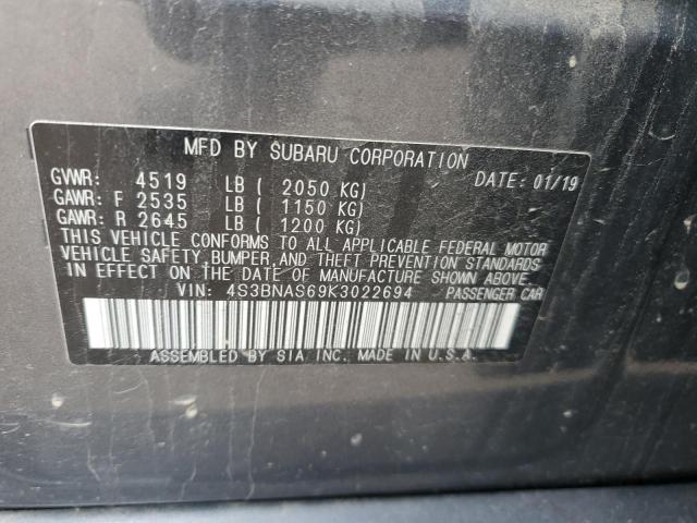 2019 SUBARU LEGACY SPO 4S3BNAS69K3022694