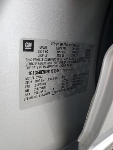 2017 GMC CANYON 1GTG5BEN8H1160942
