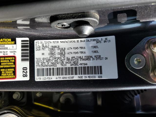 2019 TOYOTA TACOMA DOU - 3TMCZ5AN9KM249522