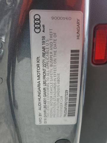 2016 AUDI TT - TRUC5AFV9G1027229