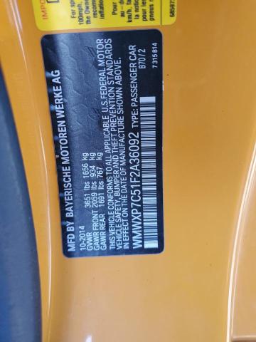 2015 MINI COOPER S WMWXP7C51F2A36092