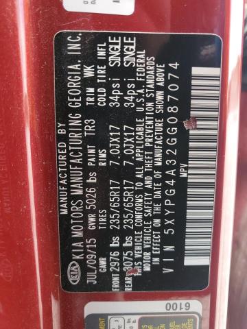 2016 KIA SORENTO LX - 5XYPG4A32GG087074