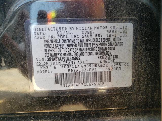 2016 NISSAN SENTRA S - 3N1AB7AP7GL645022