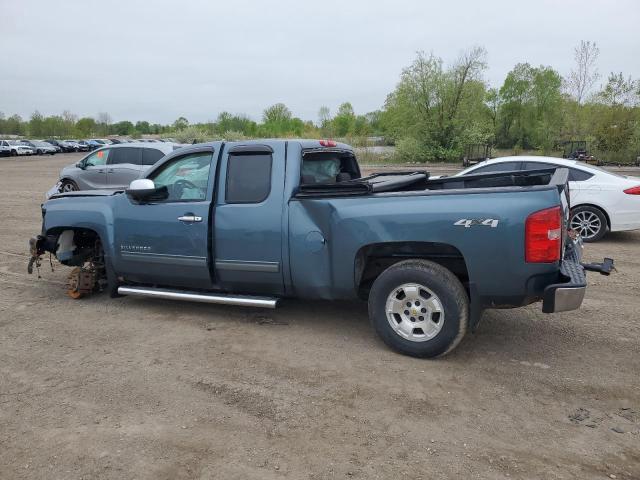 CHEVROLET SILVERADO 2013 blue 4dr ext flexible fuel 1GCRKSE79DZ204316 photo #3