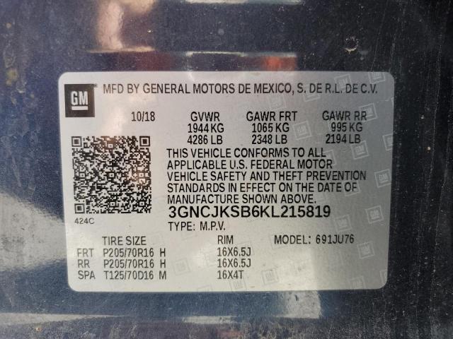 2019 CHEVROLET TRAX LS - 3GNCJKSB6KL215819